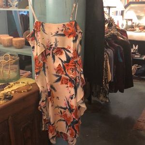 Corey Lynn Calter Floral cape dress